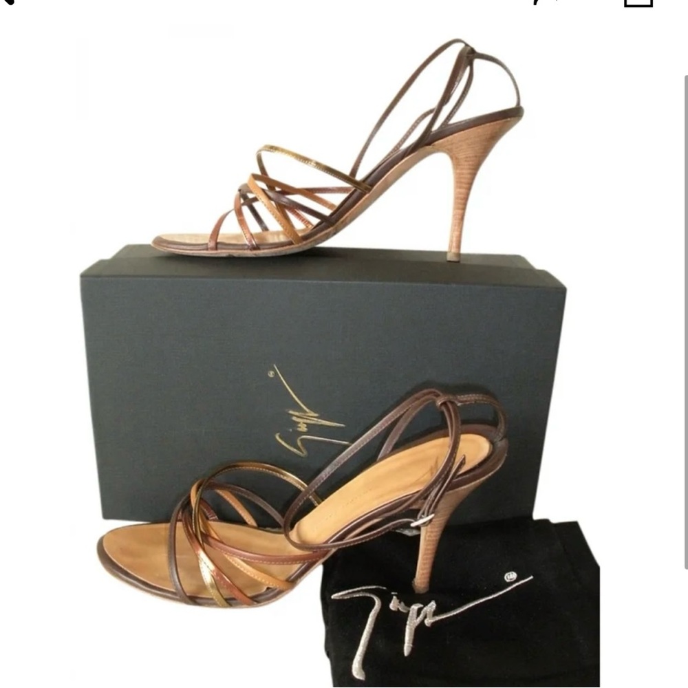 Giuseppe Zanotti Brown Strappy Heels